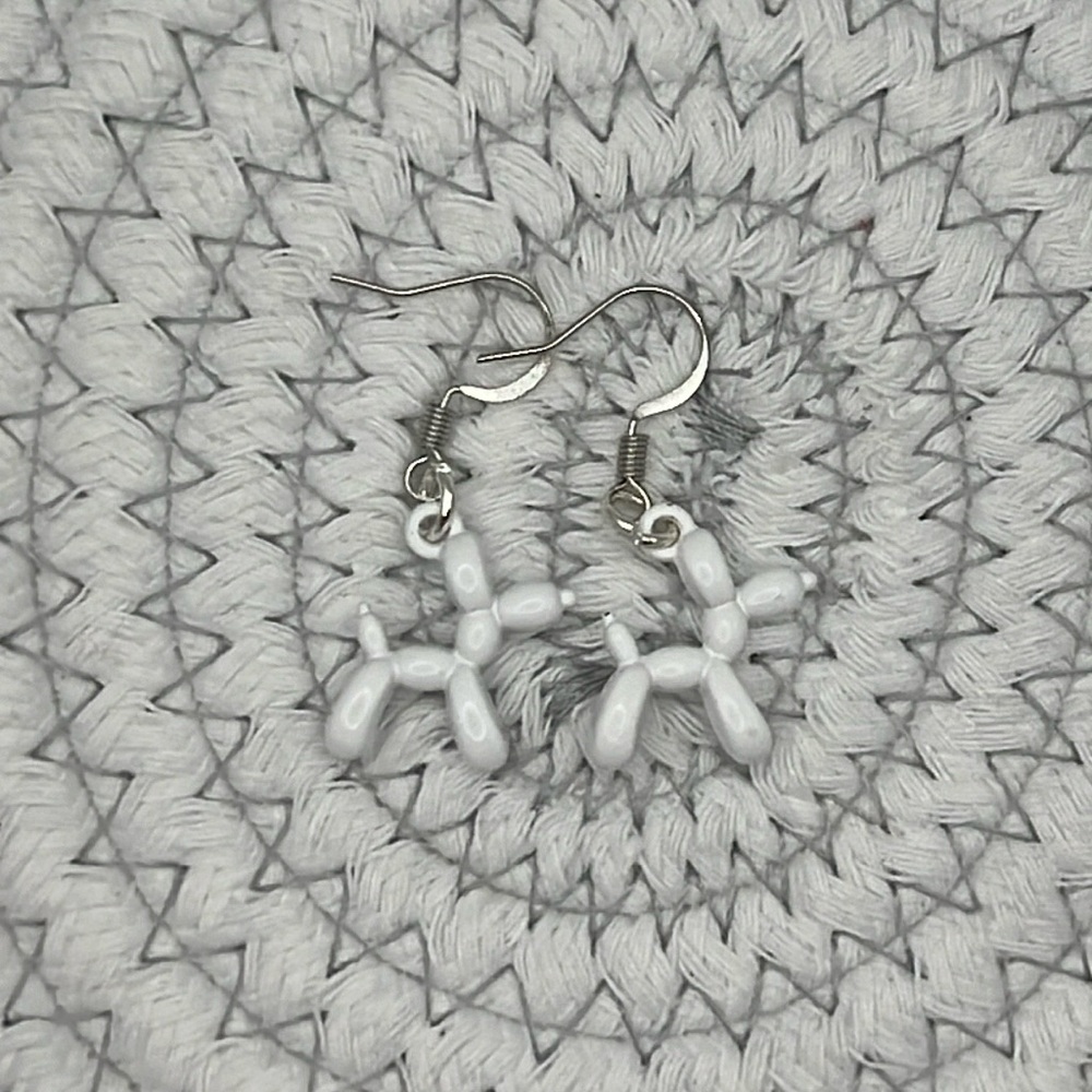 Balloon Dog Fishhook Earrings